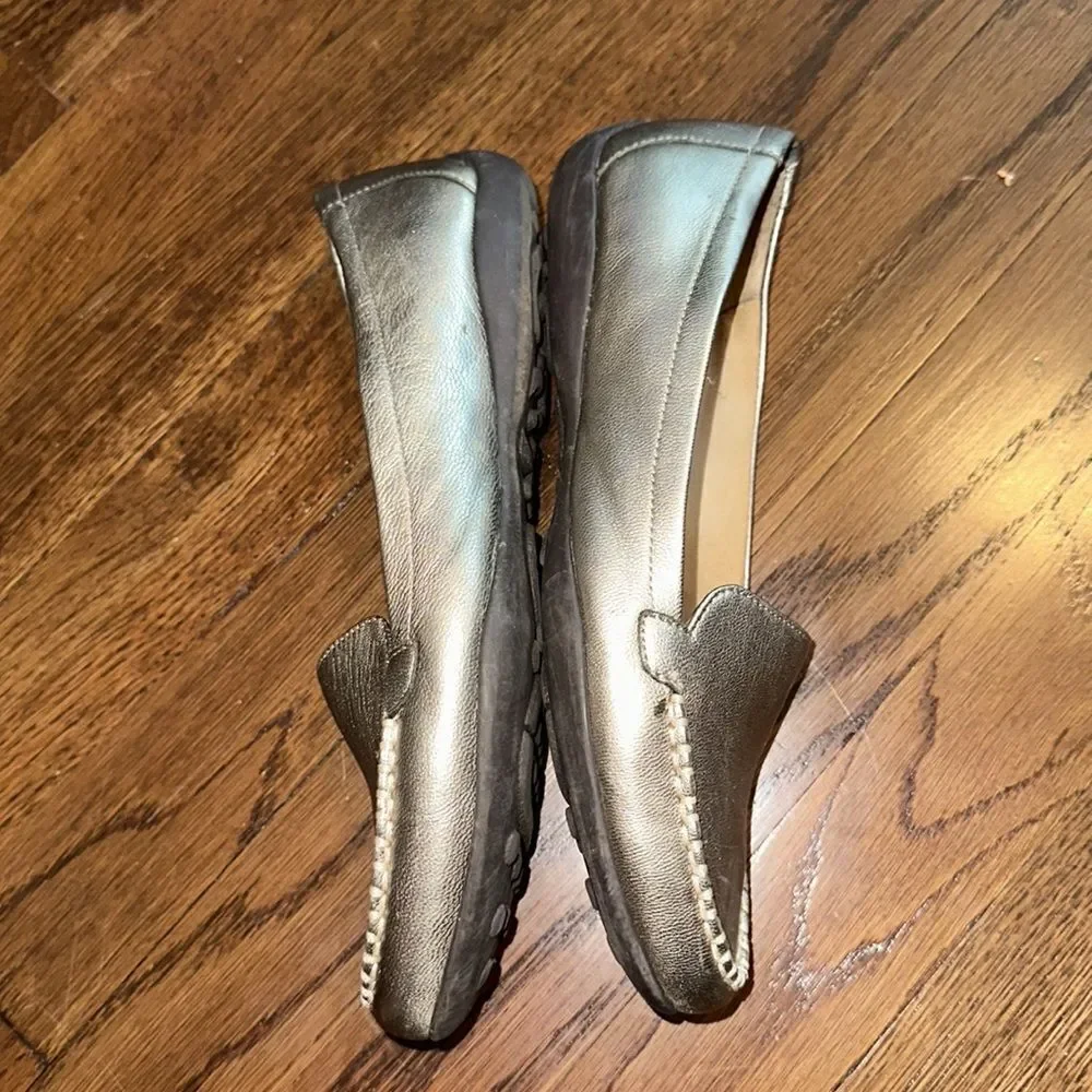 Easy Spirit 360 gold slip‎ on flat loafers
